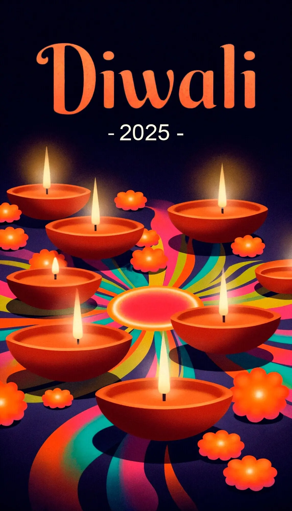 Plakat zur Feier des Diwali-Festes
